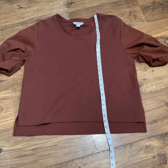 Athleta Harlow  hybrid tee chestnut L - Picture 6 of 7